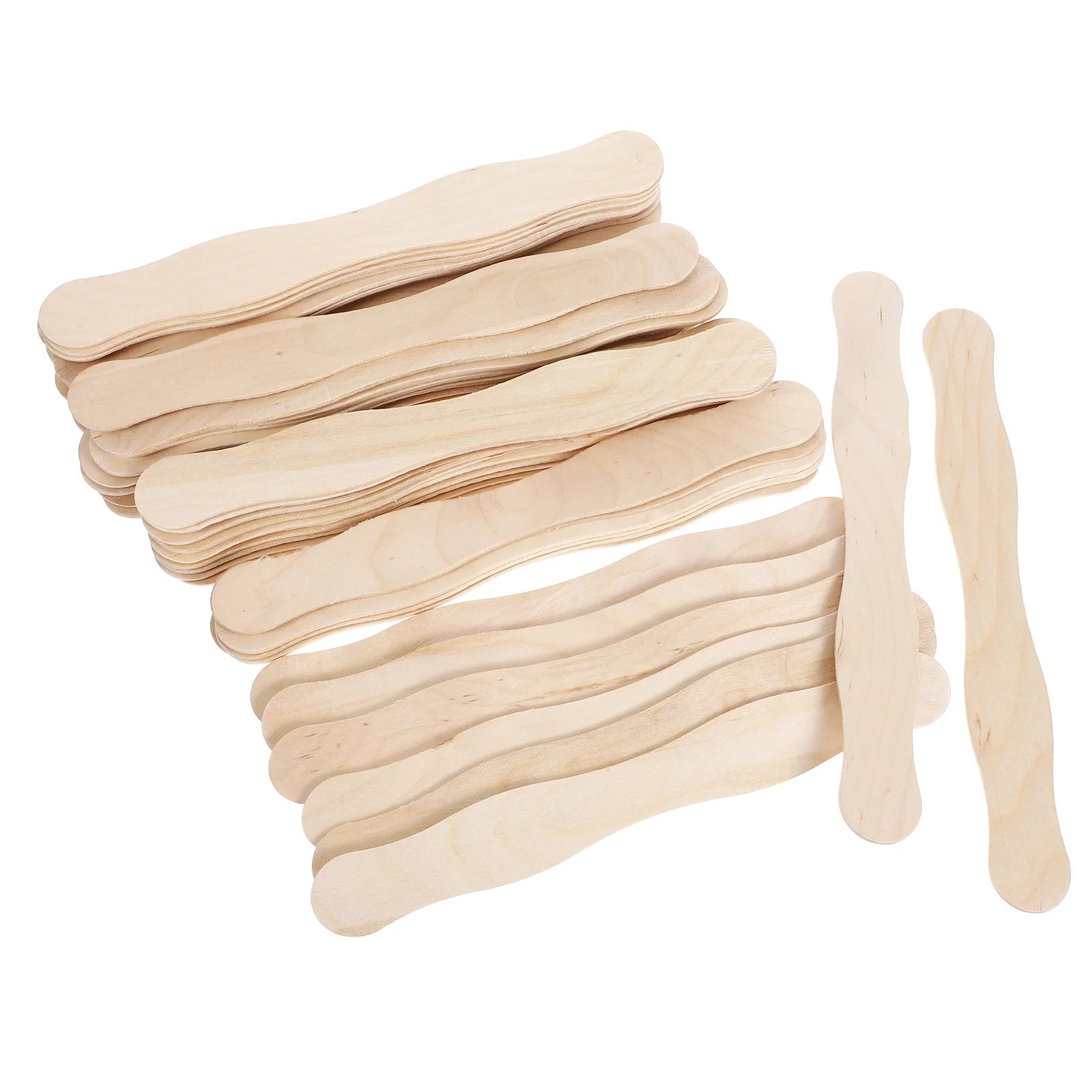 60 Pcs Auction Paddles Handles Fan Accessories Held Circular Sector Handcraft Making Parts