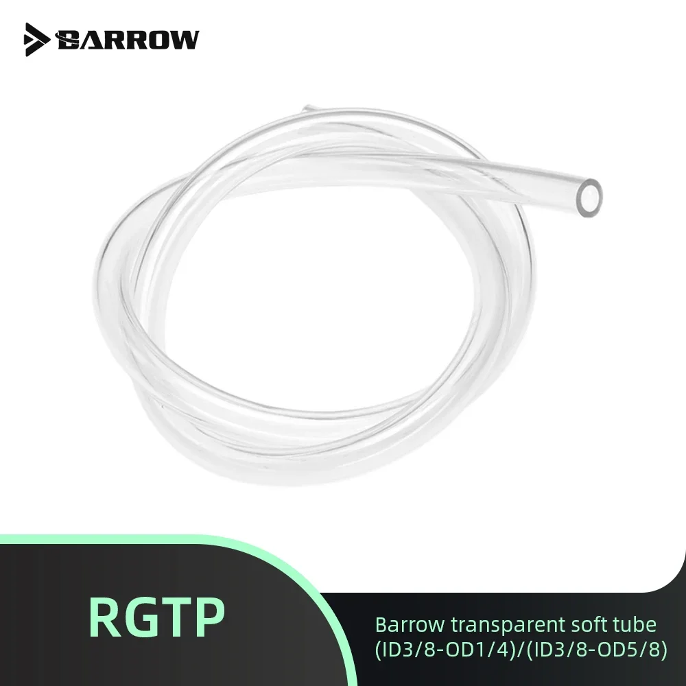 Barrow Water Cooling Hose 1 Meter Transparent Soft Tube OD13mm/16mm Hose RGBS-B for PC Gaming Cooling Building