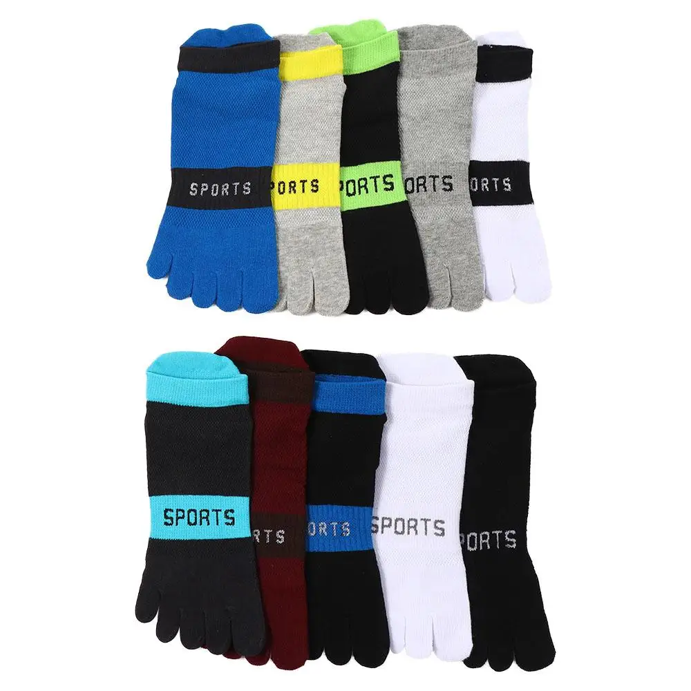 Cotton Fashion Running Anti-slip Hiking Bike Bicycle Sports Socks Five Finger Socks Five Toe Socks Mesh Socks