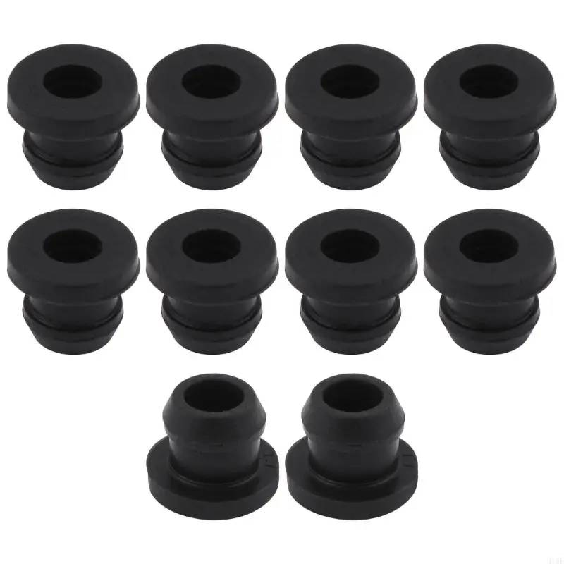 918F 10Pcs Scratchproof Grates Grommet Stove Grommets Stove Parts Heat Resistant Grate Pad Accessories Black