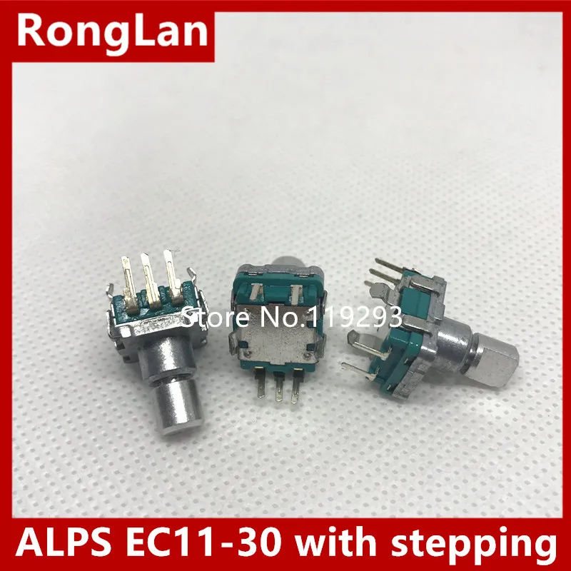 [BELLA]Japan ALPS volume potentiometer navigation EC11 type encoder with 30 points by switching stepping Green--10pcs/lot