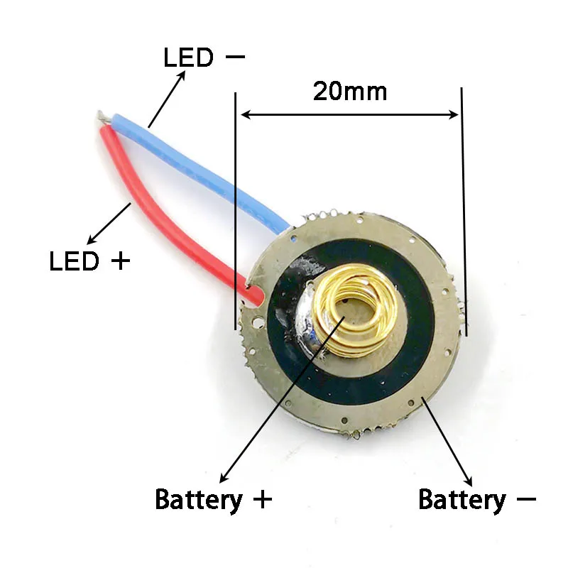 1.5-3V 3W LED Drive Plate 20mm 1-2 Dry Battery 3 Modes Boost Power Torch Circuit Board DIY Lighting Parts JYL3530