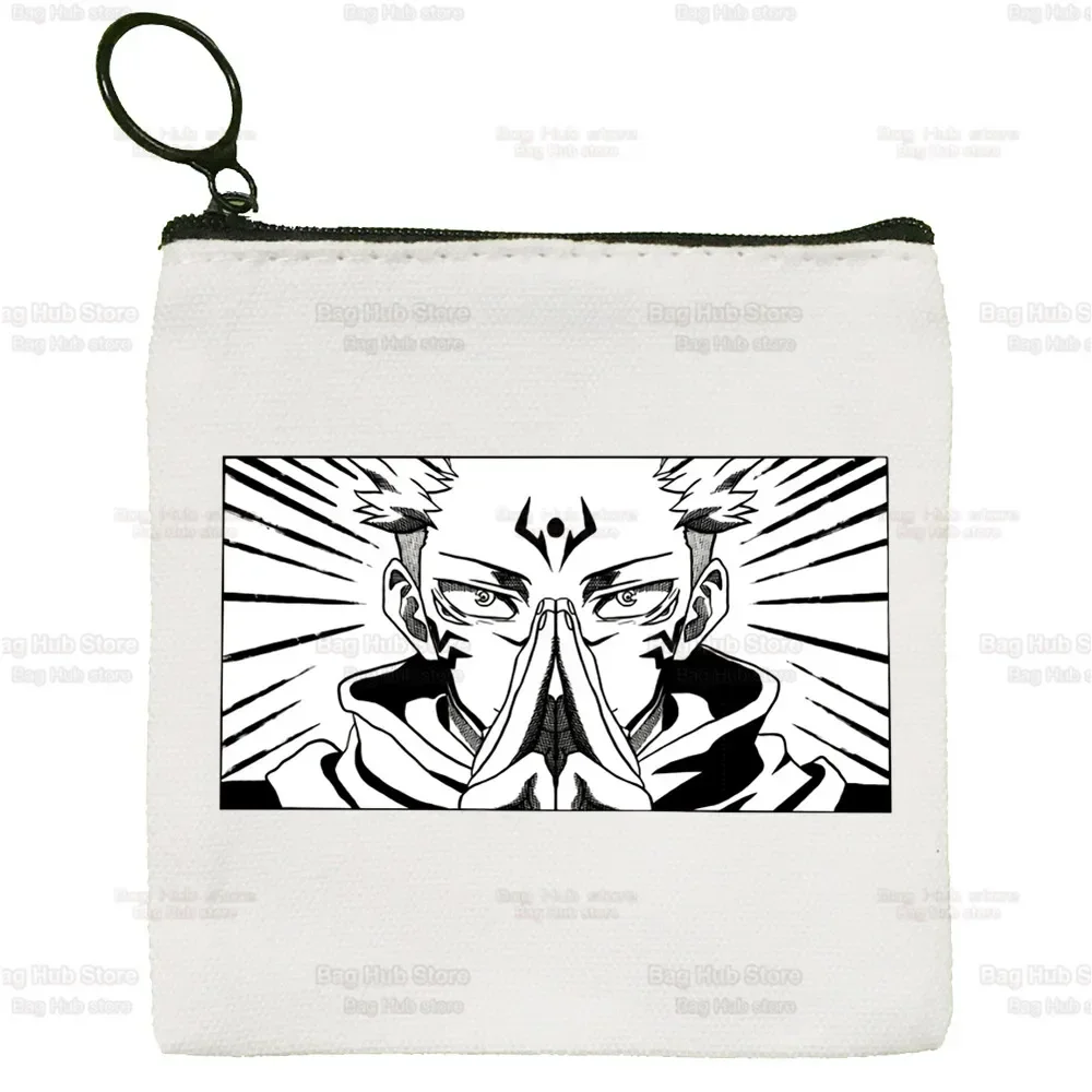 Sukuna Ryomen Black Unisex Handbags Custom Jujutsu Kaisen Anime Canvas Tote Bag Daily Use Reusable Travel Casual Shopping Bag