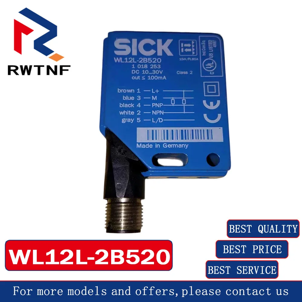 Brand New Genuine WL12L-2B520 SICK Photoelectric reflective sensor Order No. 1018253,100% original warehouse stock