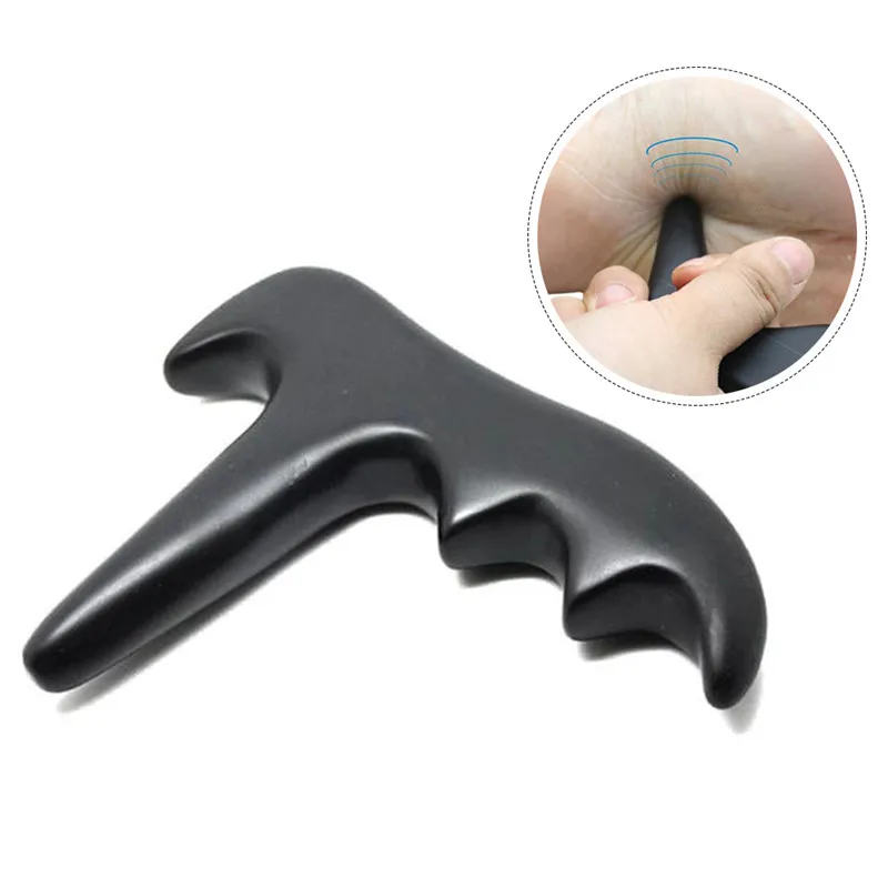 Natural Stone Meteorite Massage Cone Needle Reflexology Massage Tool Body Massage Foot Shoulder Back Neck Point Stick Tools