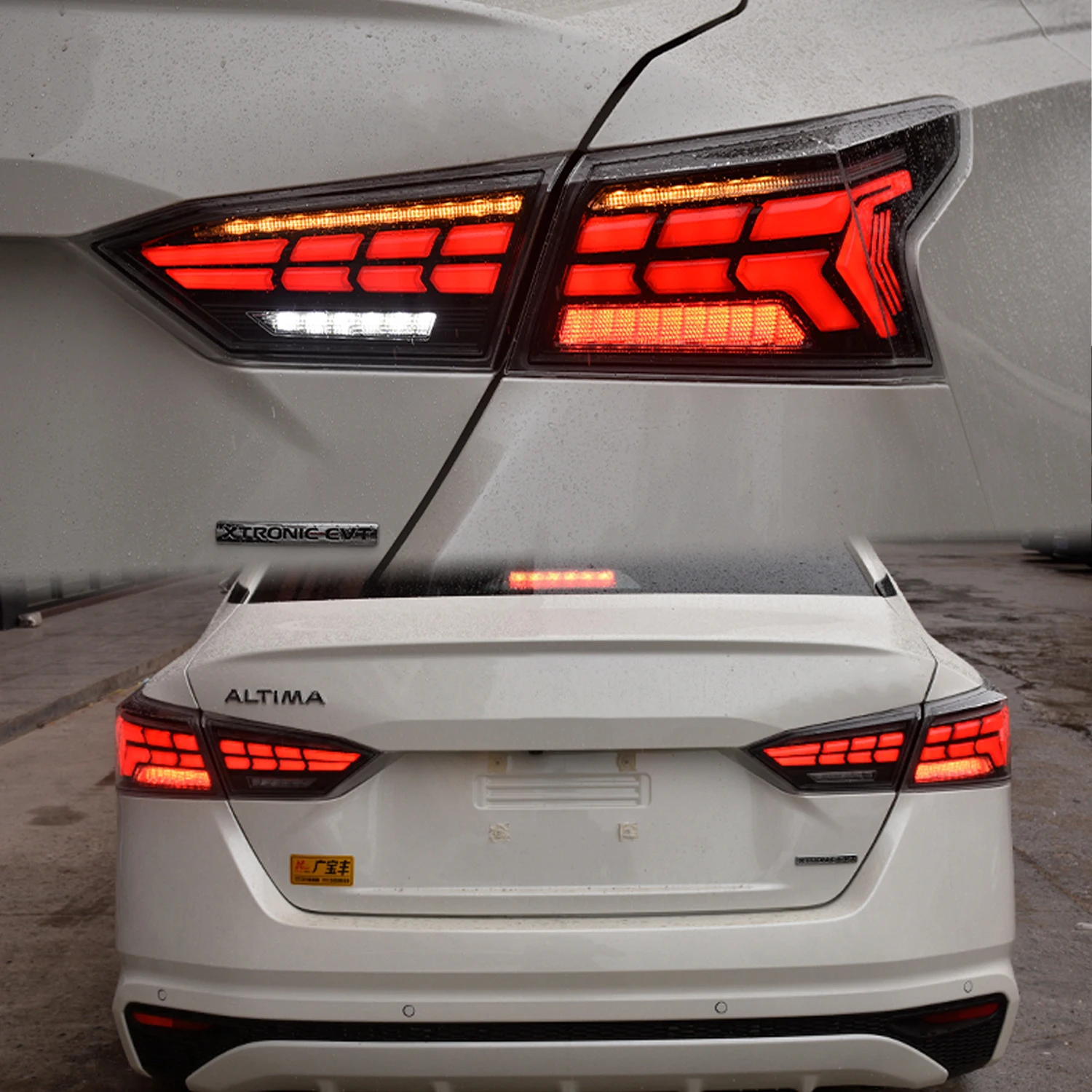 HCMOTIONZ LED Tail Lights for Nissan Altima 2019-2022 With Sequential Turn Signal Rear Lamps Assembly Start-up Animation DRL