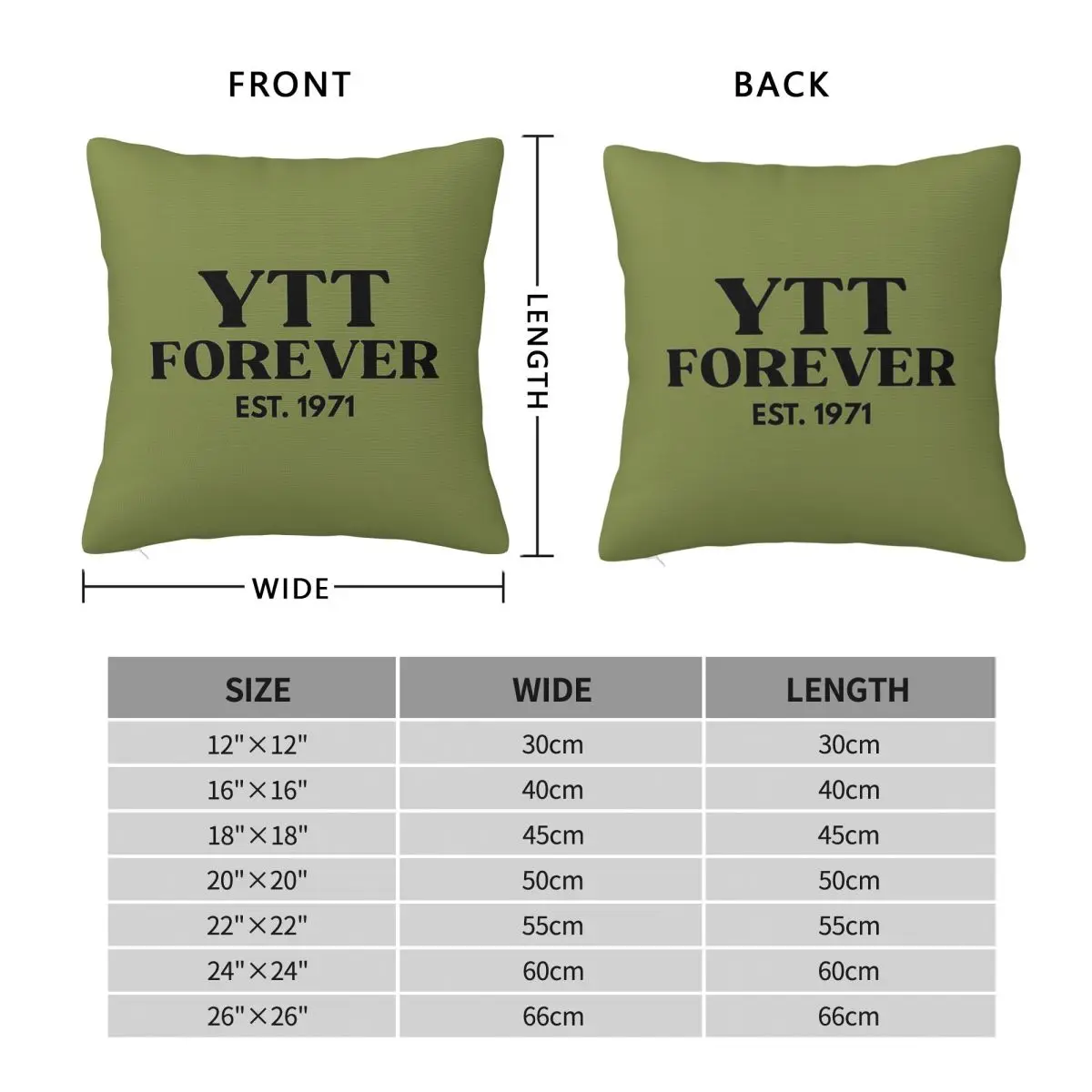 Young Talent Time Forever 1971 Square Pillowcase Polyester Linen Velvet Creative Zip Decor Sofa Seater Cushion Cover