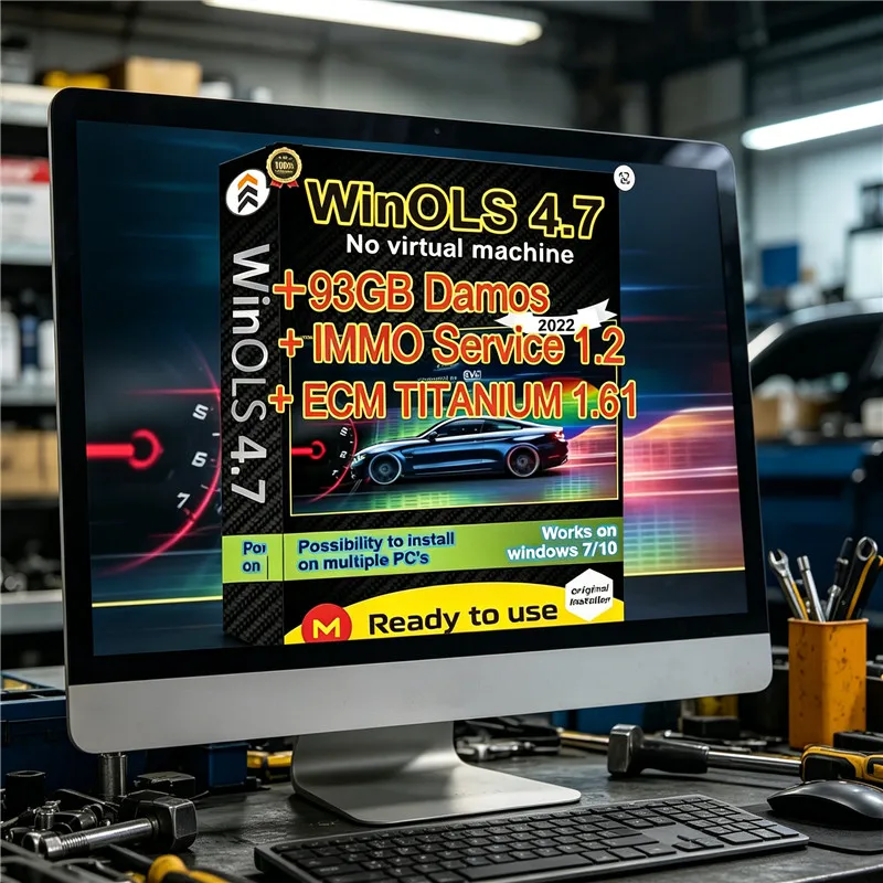 

93GB Damos Files+ECU Programming Tool Winols 4.7 Software+ECM TITANIUM 1.61+Immo Service Tool V1.2+Install Video Guid