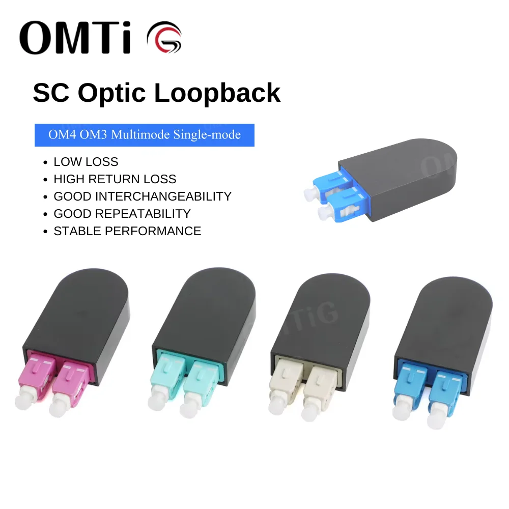 

5PCS 2SC UPC Optic Loopback Male Single Mode Multimode OM3 OM4 Adapter Plug Tester Loop Fiber Optical Connector