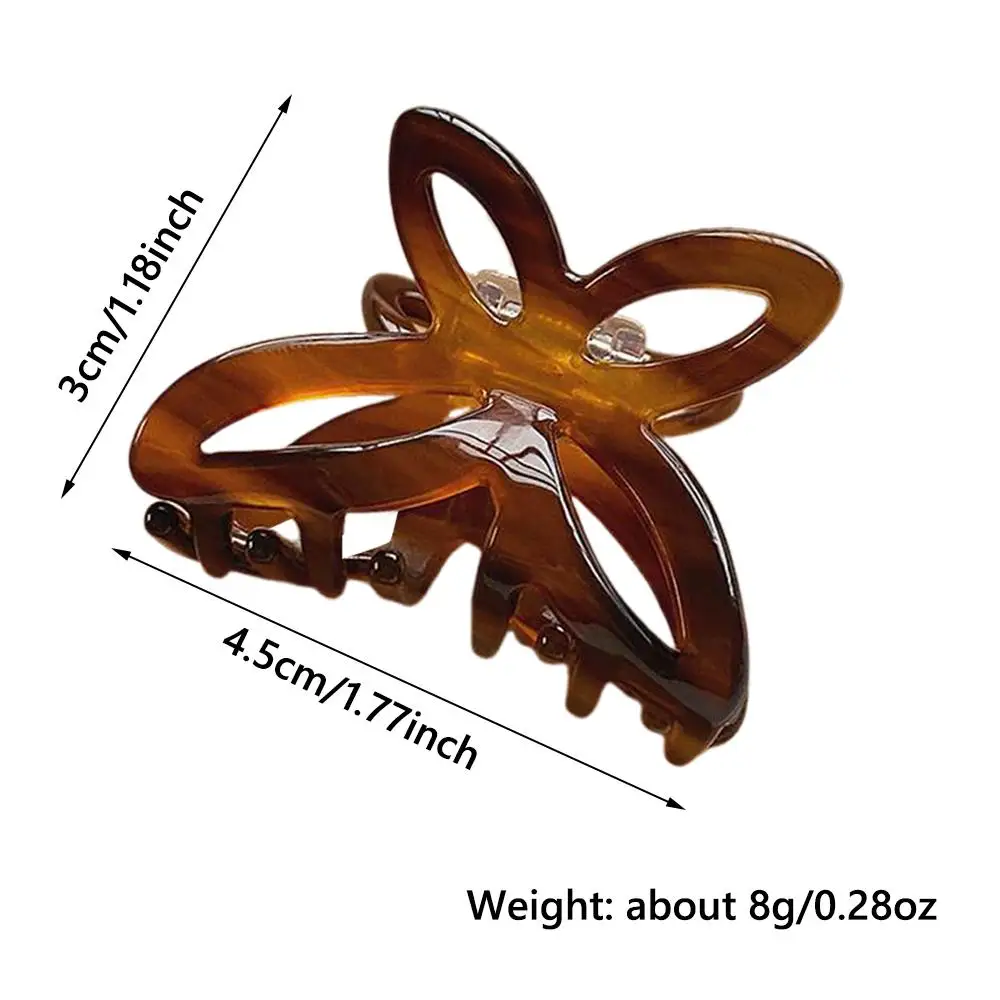 Vintage Sweet Hollow Hair Clip Fairy Acetate Hair Claw Modeling Tool for Women Girls