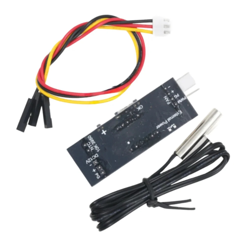 Temperature Controlled 12V For pwm Fan Controller with LED Display 3A Max Output 4 Wire Interface for 8-16V Fans