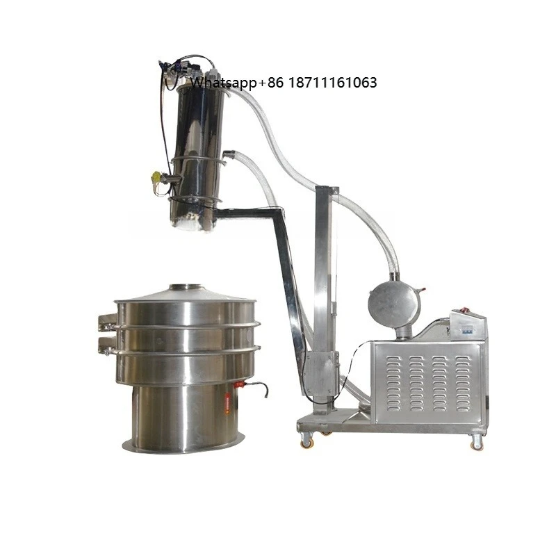 Pneumatic Vacuum Grain Conveyor Vibrating Screen Sieve Screening Machine China Pneumatic Vacuum Conveyor