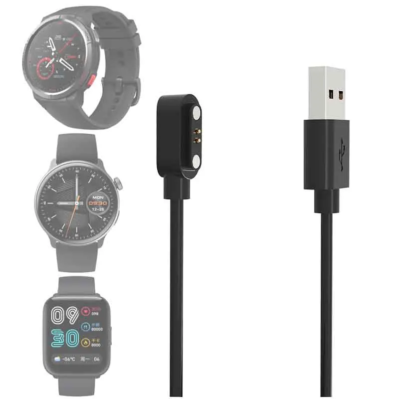 Smartwatch Dock Charger Adapter USB Charging Cable for Xiaomi Mibro GS/Lite2/T1/C2 Smart Watch Power Charge Wire Accessories