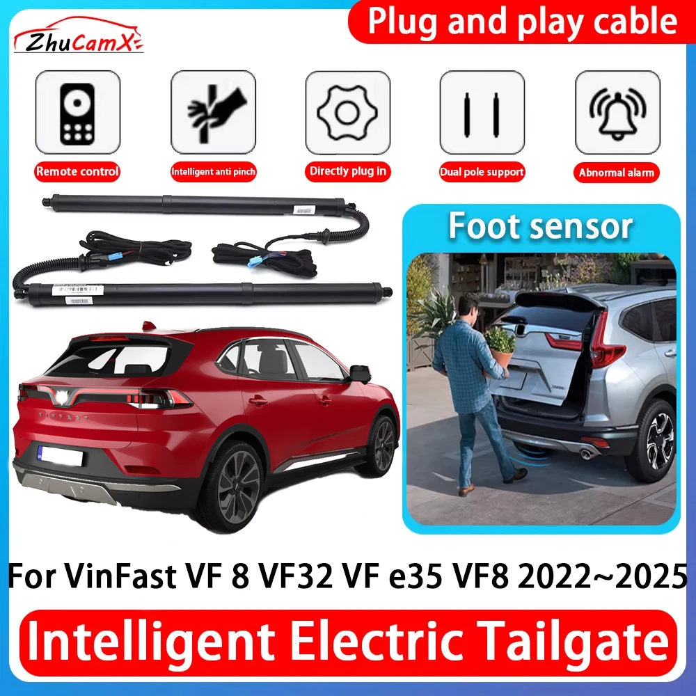 ZhuCamX Car Power Trunk Electric Suction Tailgate Intelligent Tail Gate Lift Strut For VinFast VF 8 VF32 VF e35 VF8 2022~2025