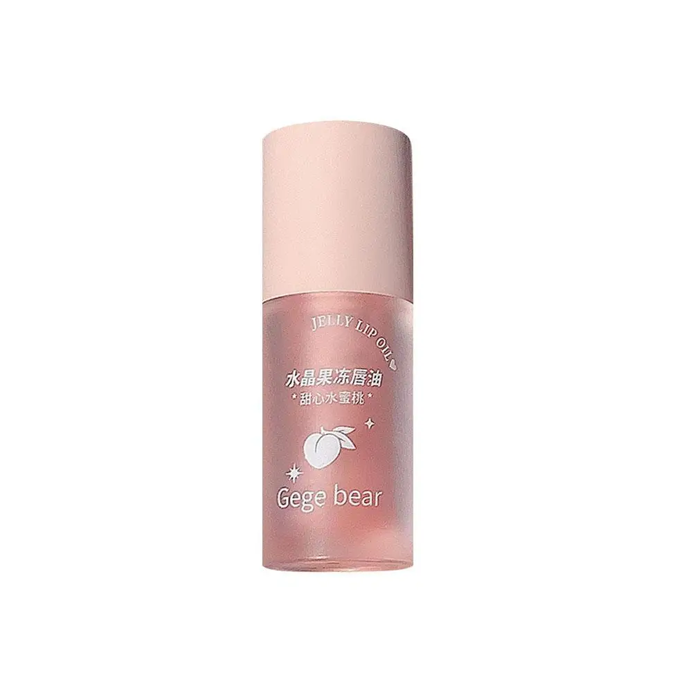 Crystal Jelly Lip Oil Hydrating Plumping Lip Coat สําหรับลิปสติก Lipgloss Tinted Clear Lip Plumper Serum Lip Care ผลไม้ Lip Balm