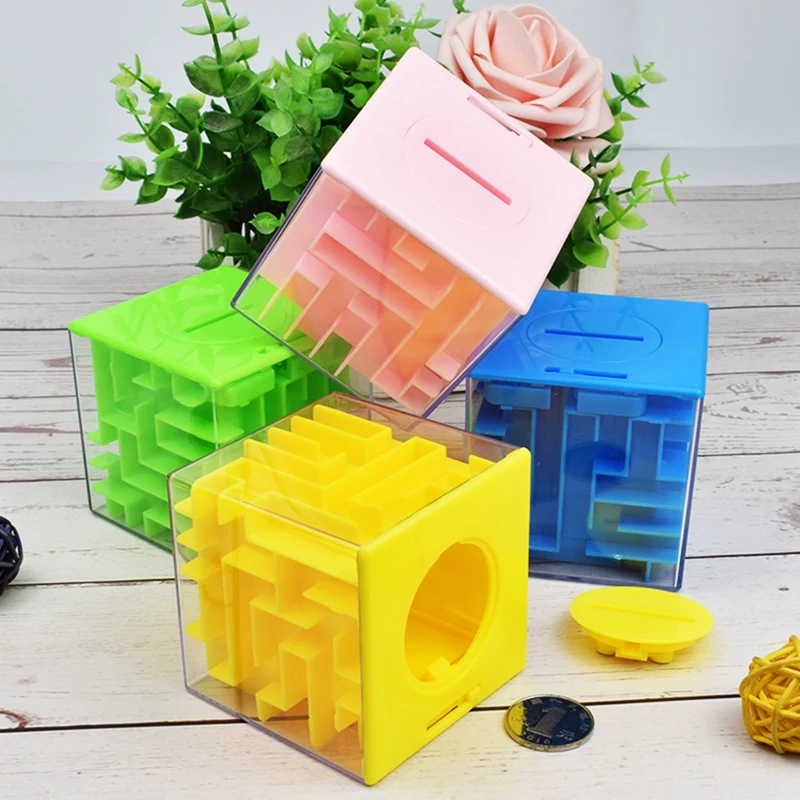 4 Pack Money Maze Puzzle Gift Boxes, Perfect Money Holder Puzzle And Brain Teasers For Kids And Adults 7X7x7cm