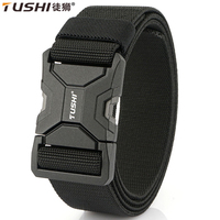 TUSHI Belt Tactical Belt For Men Metal Quick Release Nylon Elastic Belt Military Belt Jeans Pants Belt EDC Outdoor Sports Girdle