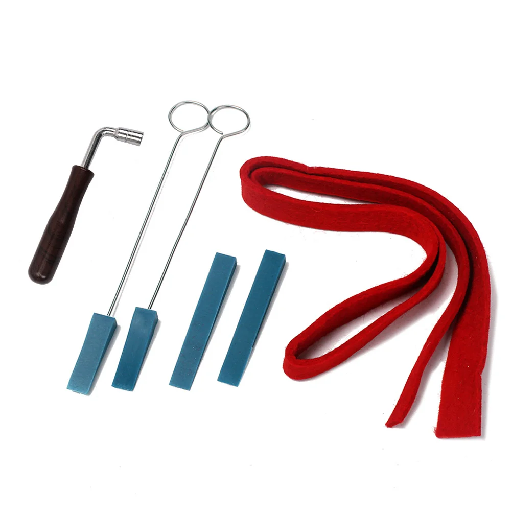 

6Pcs Piano Tuning Hammer Set Metal Rubber Tools Tuning Lever Kit Indispensable for Piano Repair DIY Mute Hammer