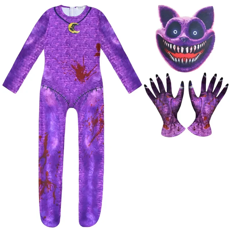 2025 New Smiling Critters Kids Cotumes Boys Cosplay Catnap Dogday Jumpsuits Halloween Carnivals Horror Dress Up Girls Party F AA