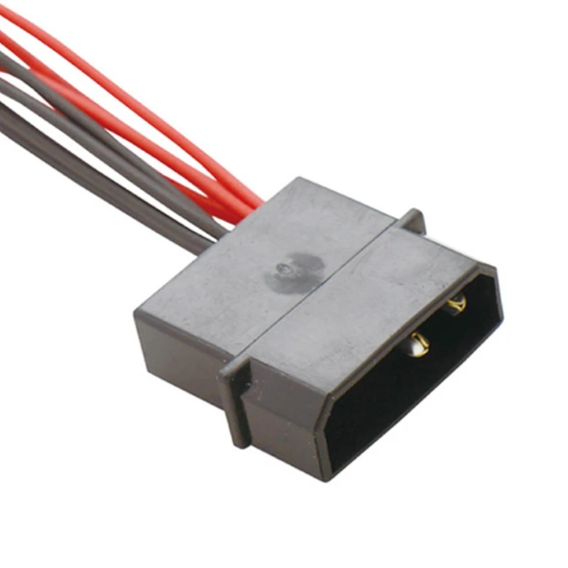 IDE 4Pin Male Molex ถึง Small 4pin Female Y Splitter Adapter สายเคเบิลไดรฟ์ฟล็อปปี้ดิสก์