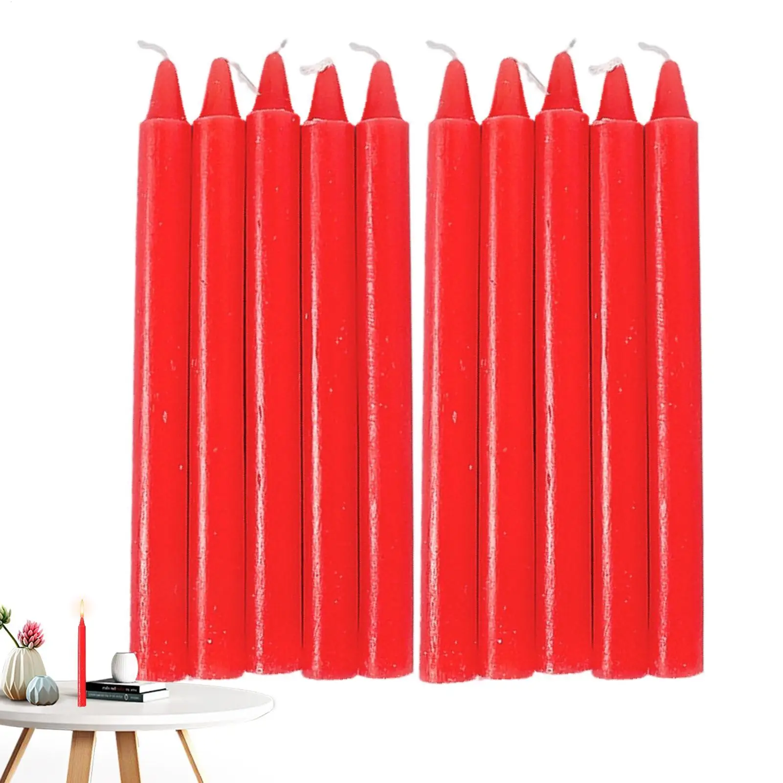 10Pcs Taper Candles…