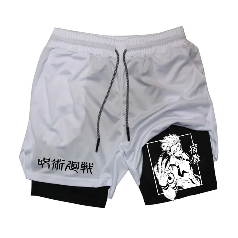 Anime Gym Shorts Men Fitness Sports Jogging Sportwear Training Sport Shorts Male Men\'s Summer Performance Shorts