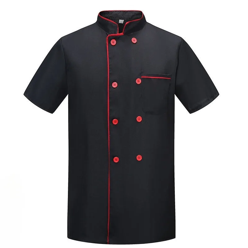 Chef Suits Short-sleeved Hotel Restaurant Restaurant Cake Room Kitchen Men and Women Chef Work Clothes Summer Thin Style