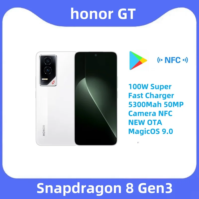 الأصلي الشرف GT 5G Snapdragon 8 Gen3 جوجل بلاي AMOLED 100 واط شاحن فائق السرعة 5300 مللي أمبير 50 ميجابكسل كاميرا NFC جديد OTA MagicOS 9.0 #3