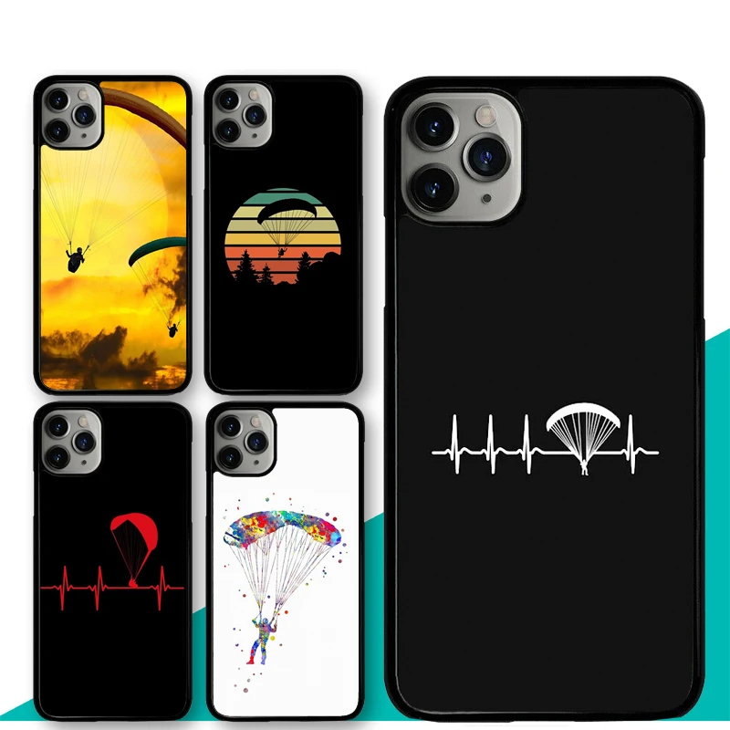 Paragliding Sport Case For iPhone XR X XS MAX 11 13 Pro Max 12 mini SE 2020 5S 6S 8 7 Plus Rubber Cover