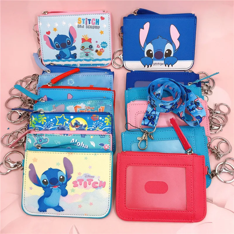 9X12cm Disney cartoon cars boys Stitch Card & ID Holders shell leather case bus card hold Coin Purses