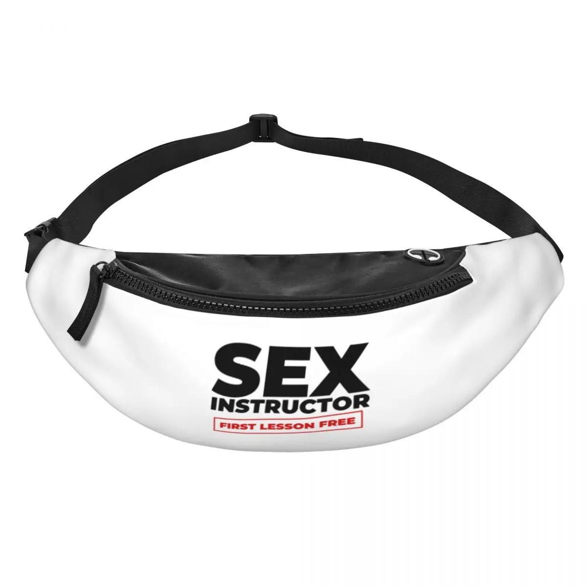 Sex Instructor Fanny Pack Women Men Cool Crossbody Waist Bag for Camping Biking Phone Money Pouch