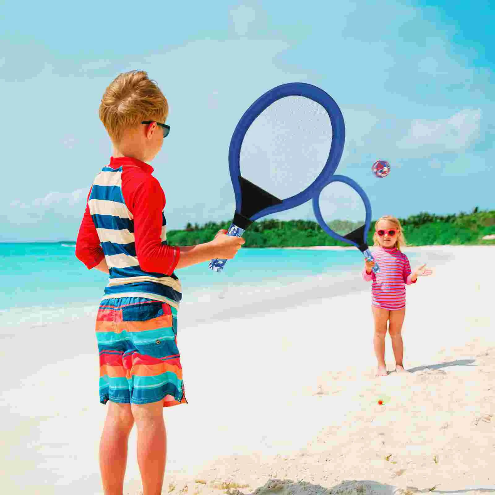 Raqueta de tenis para niños, raquetas ovaladas de bádminton, accesorios de juego para guardería, escuela primaria, deportes al aire libre, 1 par