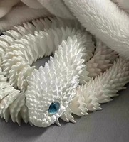 3D Printed Snake Movable Joint Toy Doll Simulation Snake Model Office Desktop Decoration Handicraft Toy for Children Gift 30cm