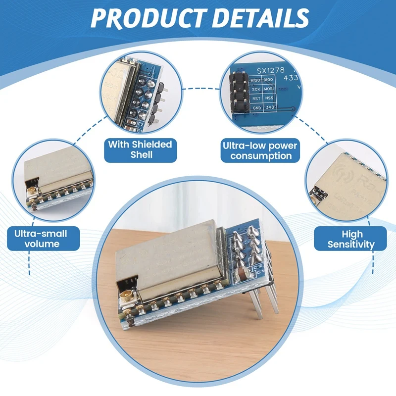 Ontwikkelbord Module Sx1278 Lora Spread Spectrum Draadloze Module/433Mhz Draadloze Seriële/Uart Interface/RA-02 Module