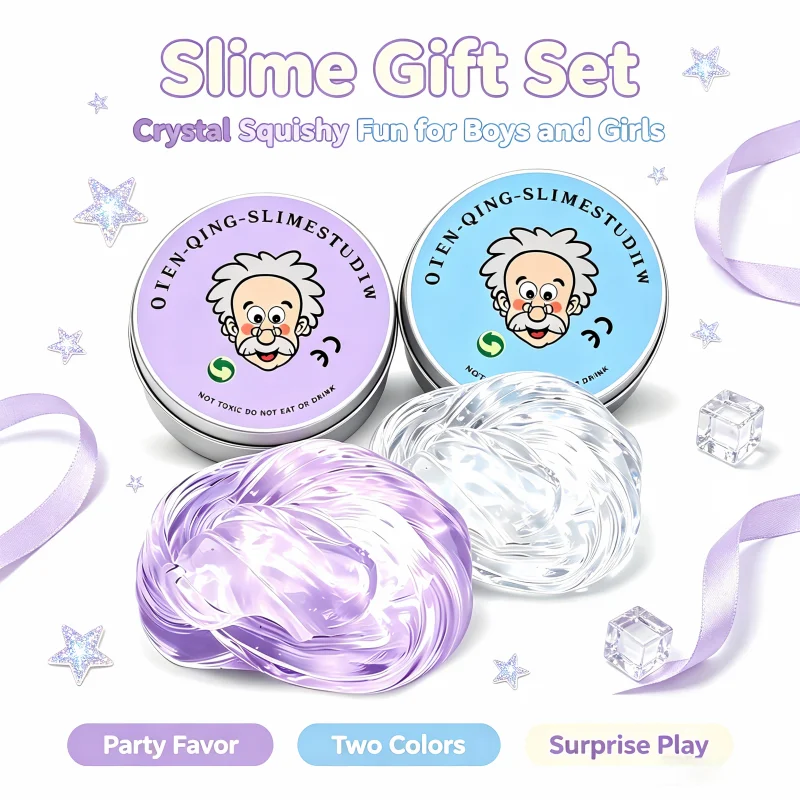 2026 New Colorful Non-Newtonian Liquid Decompression Toys Transparent Elastic Modeling Compound Non-Toxic Creative Crafts