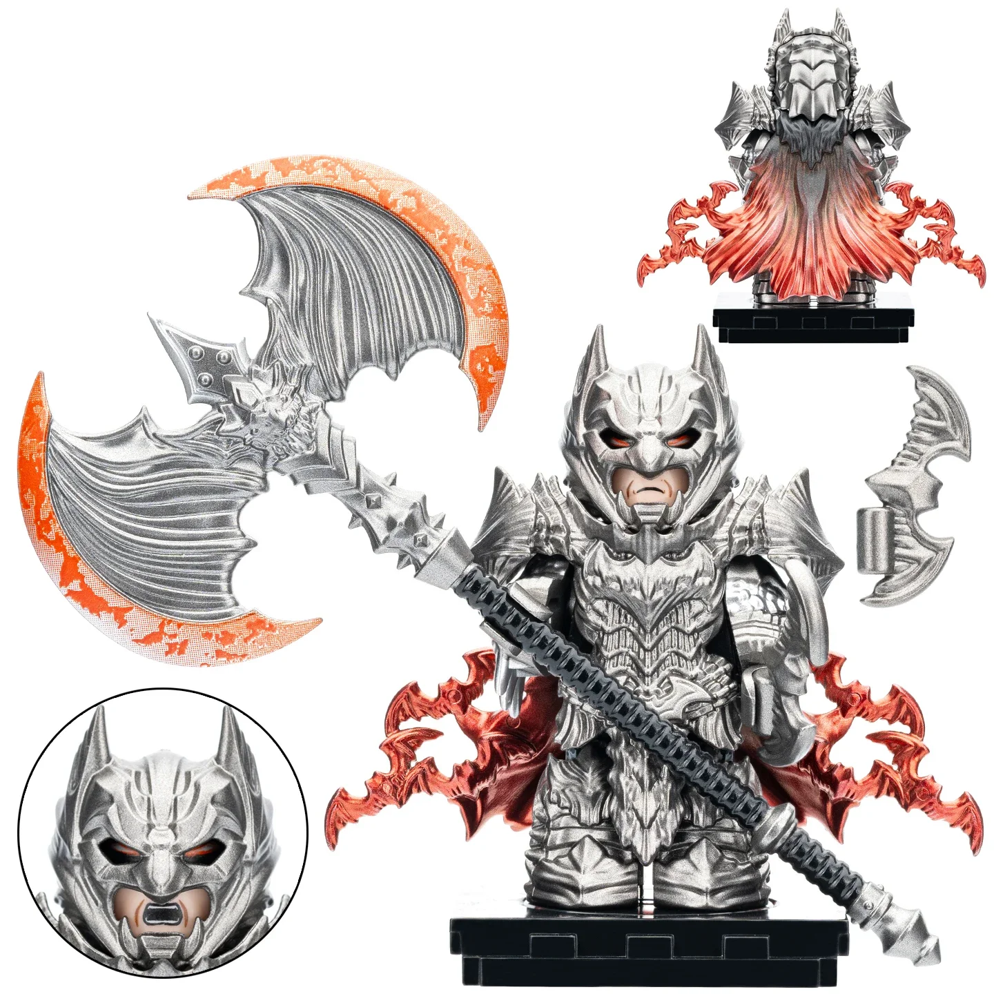 Drittanbieter-Bausteine Figuren-Bausatz Kompatibel mit Ritter des Windes Gус Mad WarriorLE18 – Detail 3