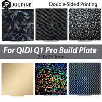 For Qidi Q1 Pro Plate 3D Printer Accessories Heat Bed Double Side PEO PET PEI Powder Coated Spring Steel Sheet 250x250 PEI Sheet