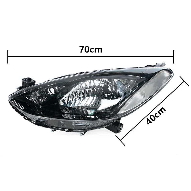 Imagen 4: Conjunto de faros de coche para Mazda 2 2007-2012, parachoques delantero de coche, lámpara de señal, luces de conducción, carcasa de lámpara, accesorios para coche