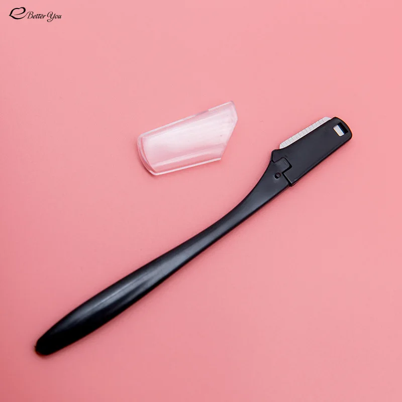 Stainless Steel Blade Eyebrow Scraper with Safety Net Women's Shaving Knife Beauty Makeup Tool Eyebrow Trimming Knife