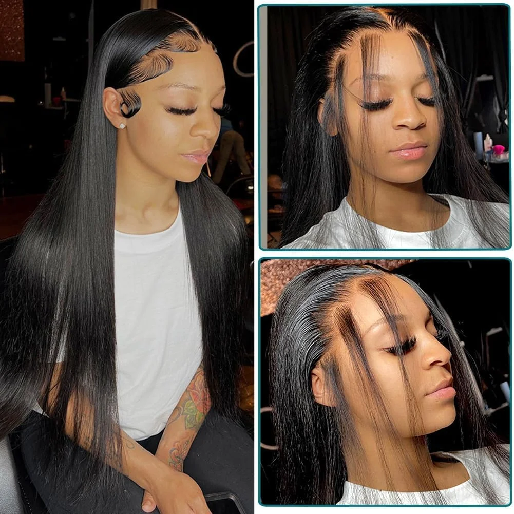 

Парик из натуральных бразильских волос с прямой текстурой, 13x4, 13x6, HD, с полной прозрачной кружевной основой, для женщин, 7x6, с максимальным объемом кружевной застежки