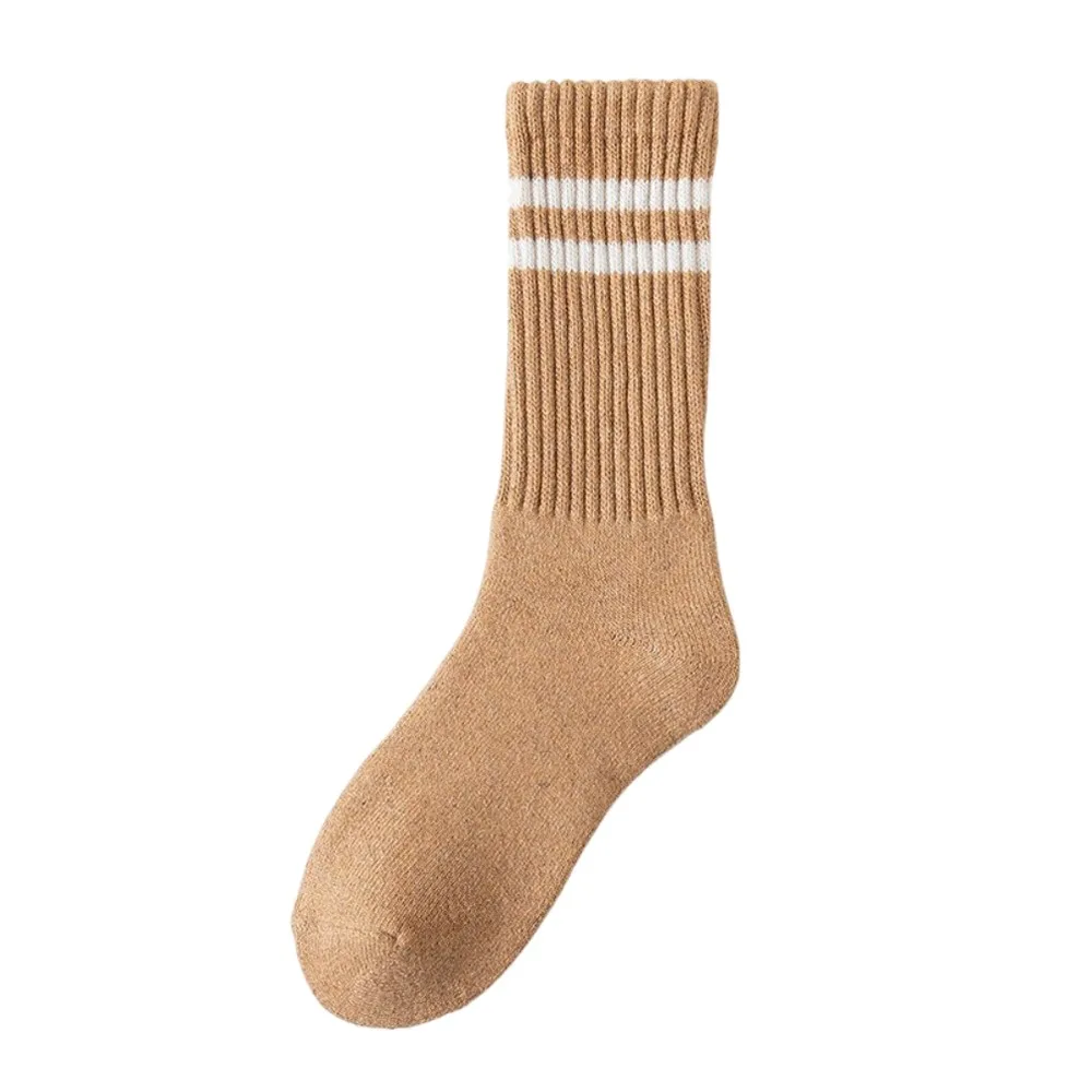 

Casual Middle Tube Mid-Tube Socks Knitted Solid Color Snow Boot Socks Thick Wool Thick Stockings
