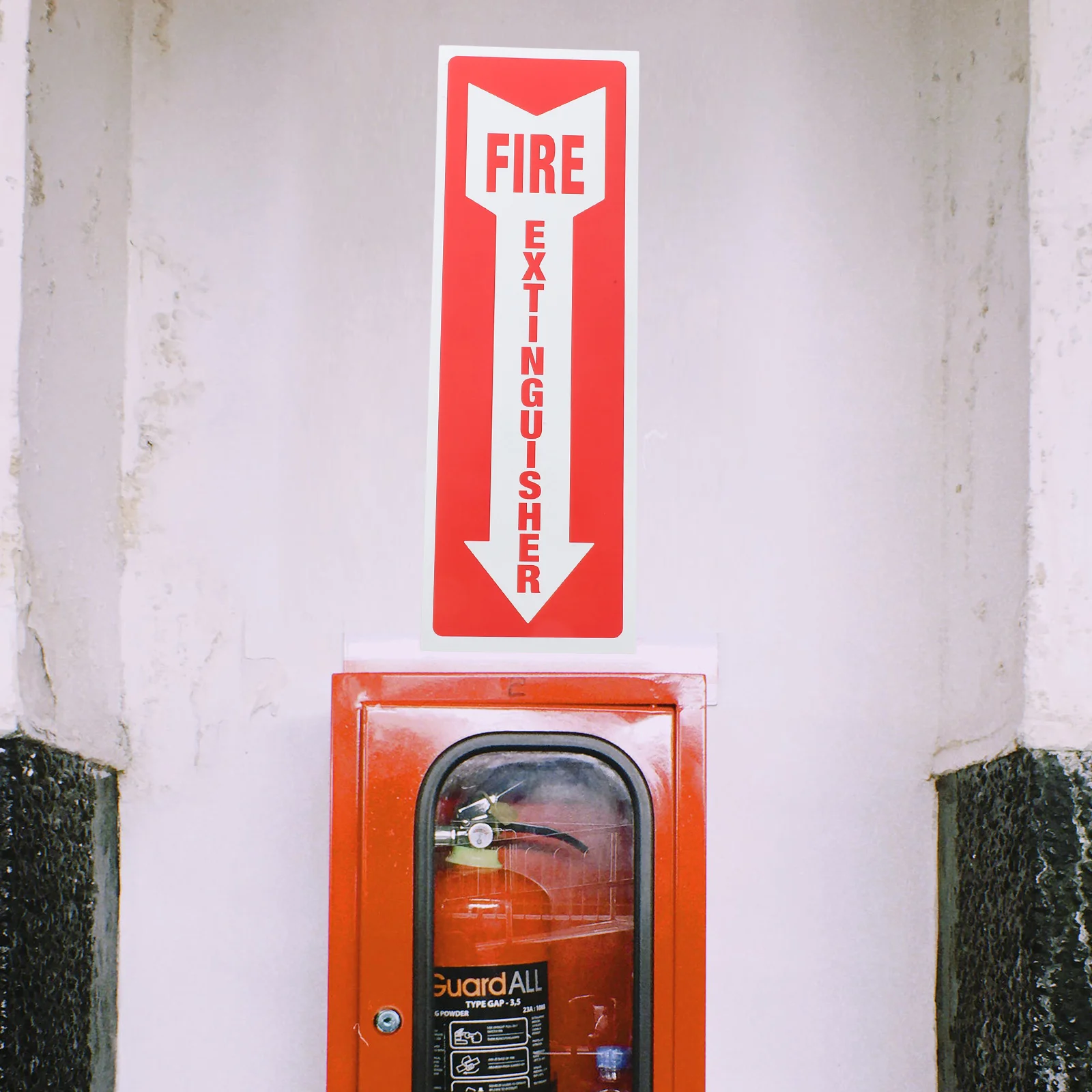 8 peças adesivos de extintor de incêndio etiquetas autoadesivas para restaurante