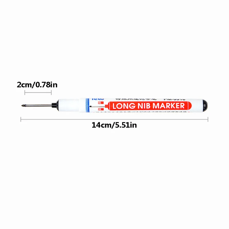 20mm lange Kopf markierungen rot/schwarz/blau/weiß Tinte Badezimmer Holz bearbeitung Dekoration Mehrzweck tiefe Loch wasserdichte Markierung stifte