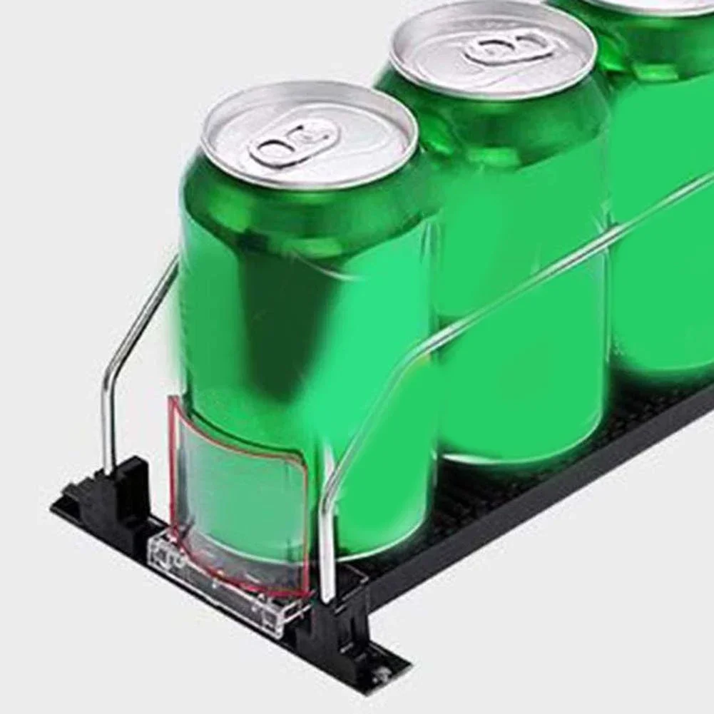 Beverage Push Rack Can Dispenser for Refrigerators with Simple Structure for Easy Installation and Smooth Drink Dispensing