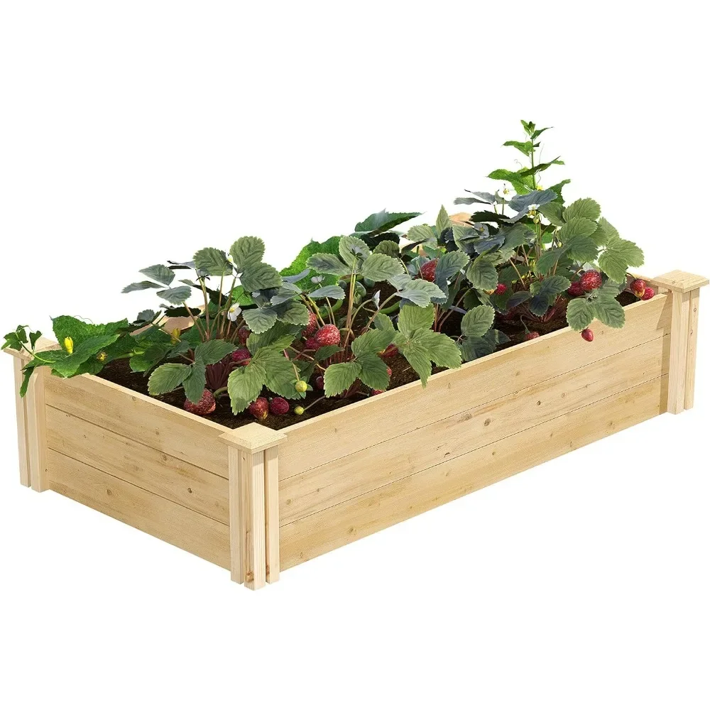 

Original Cedar Raised Garden Bed, 2' x 4' x 10.5" (2-Pack) - Made in USA with North American Cedar