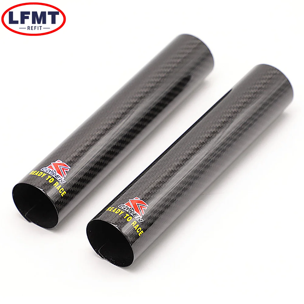 Protetor de choque para garfo dianteiro ajustável de fibra de carbono para motocicleta, 160-250mm, para yamaha ktm honda on/off road pit dirt bike