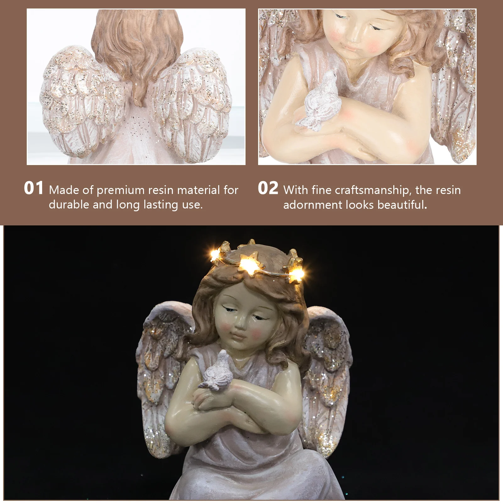 

Angel Figure Vintage Ornament Decorations Home Desktop Figurine Decorative Ornaments Girl