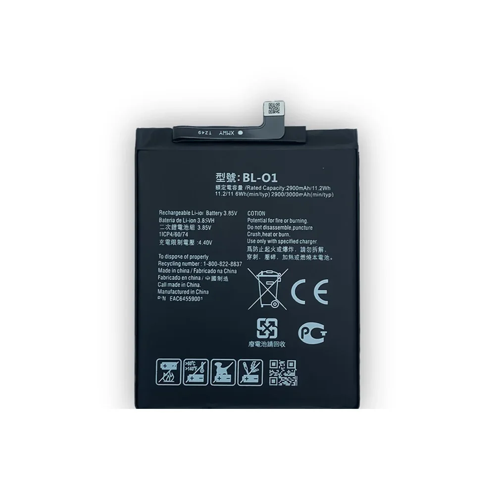 New 3000mAh 3.85V BL-01 Battery For LG Pour LG K20 2019 / K8 + LM-X120EMW LMX120BMW BL-O1 Mobile Phone Battery