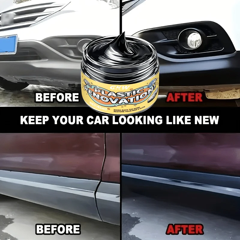 Car Tire Shine Wax, long‑lasting black protective coating, anti‑aging anti‑crack fade, for tire sidewalls,with applicator sponge