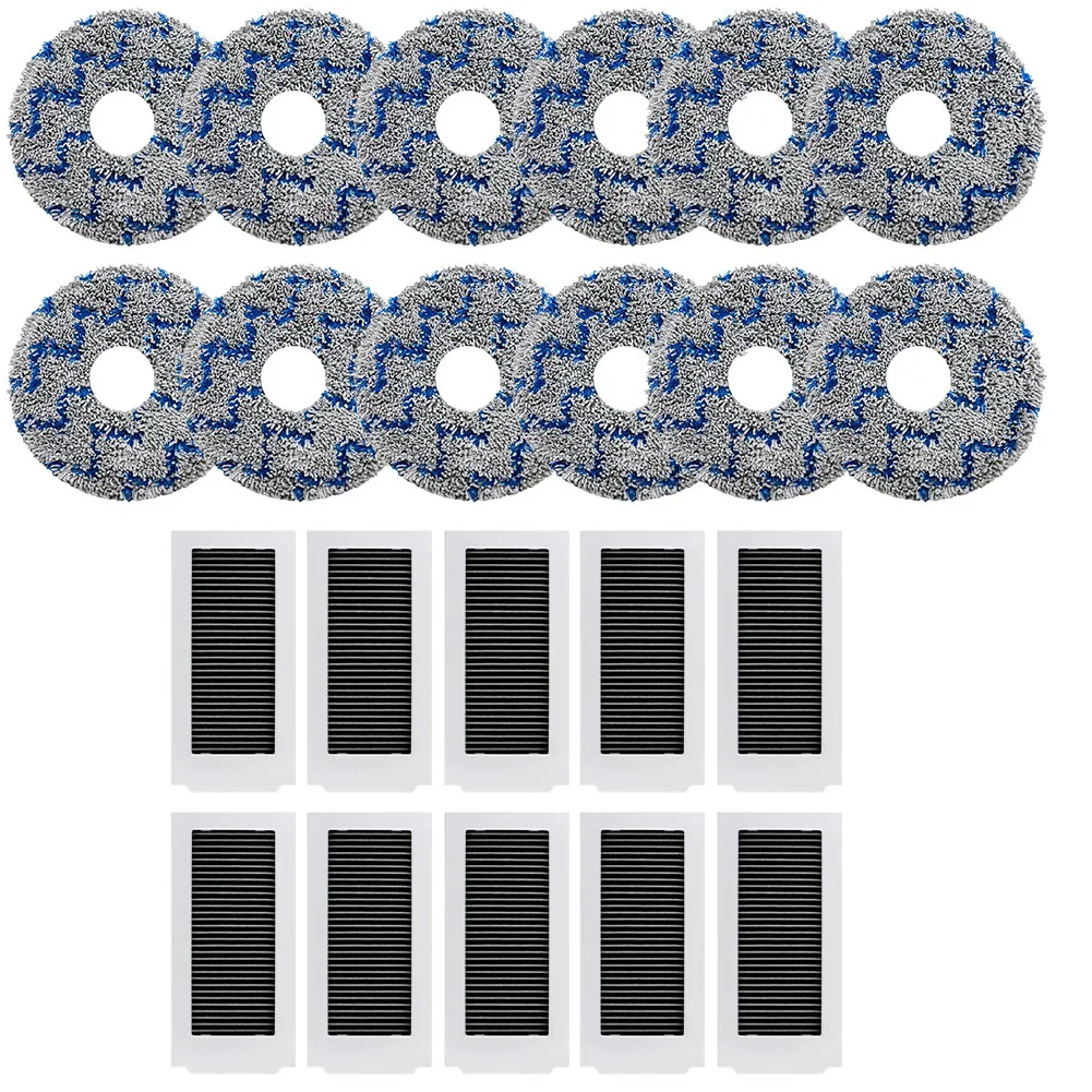

6/8/10Pcs Compatible Mop Cloth Filter Set For ECOVACS For X5 For OMNI PRO Robot Vacuum Spare Part Dust Bags Home Floor Cleaning